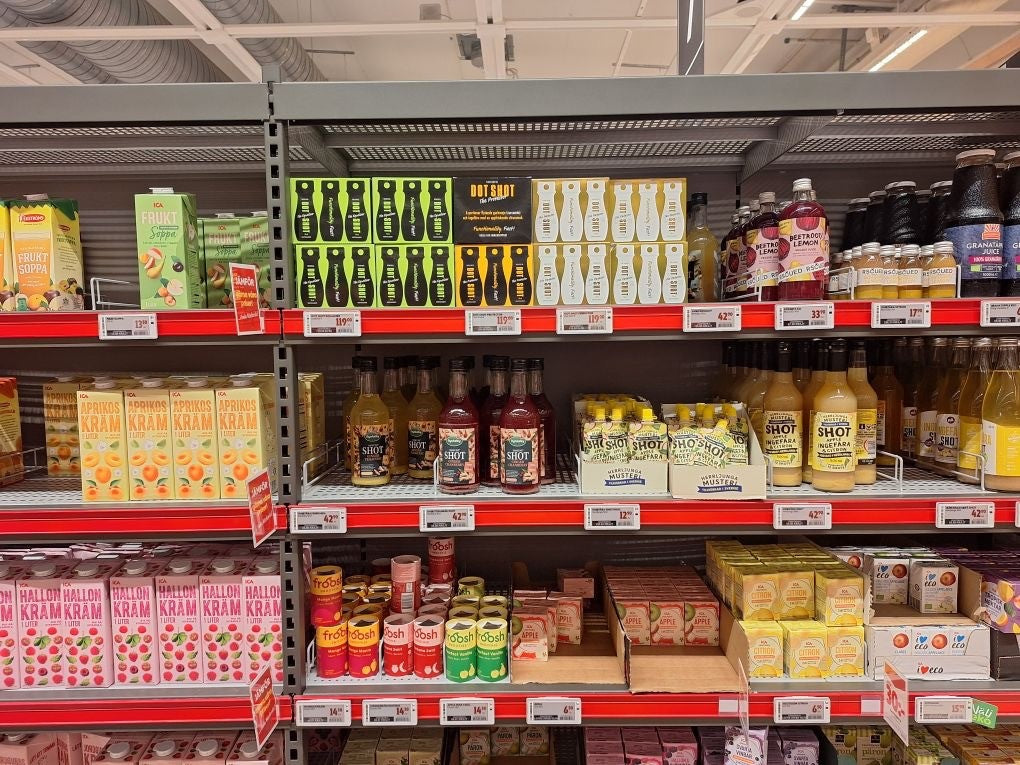 Snabb ökning av antal livsmedelsbutiker som säljer DOT SHOT