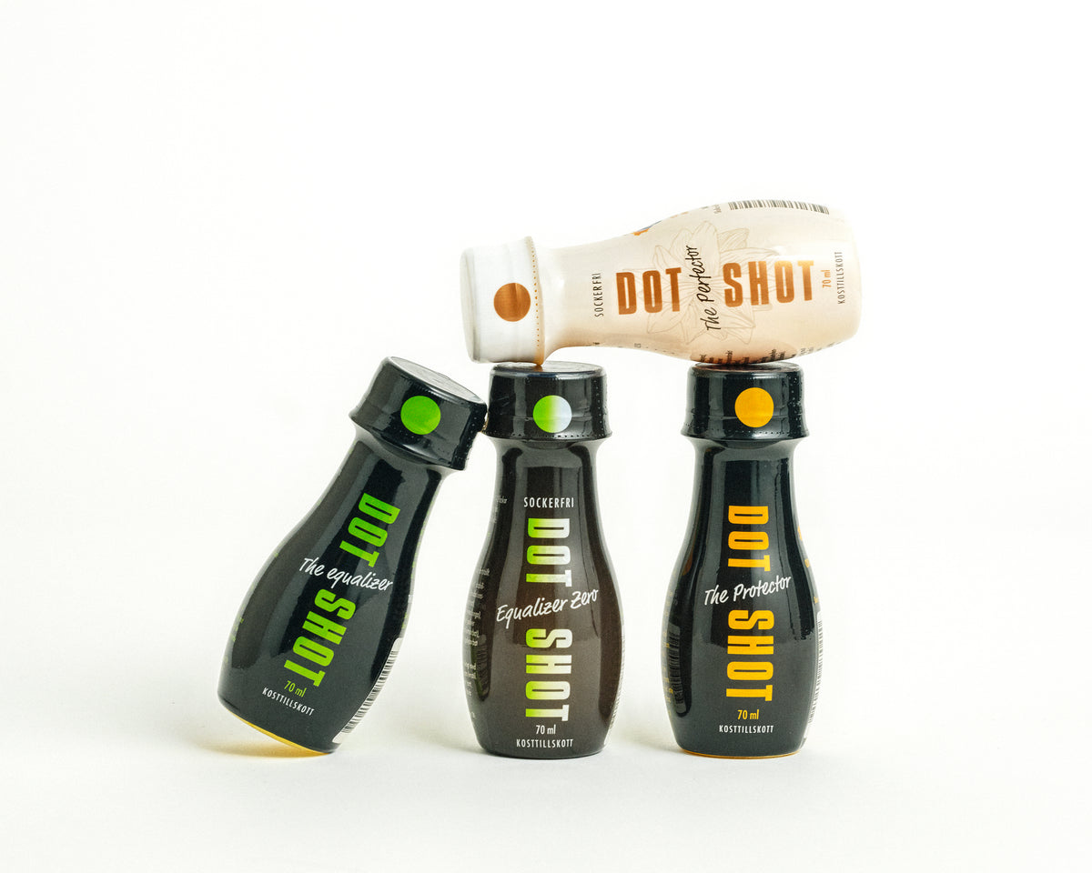 The Protector kosttillskott gurkmeja/curcumin, ingefära och Vitamin C shot med god smak 24-pack